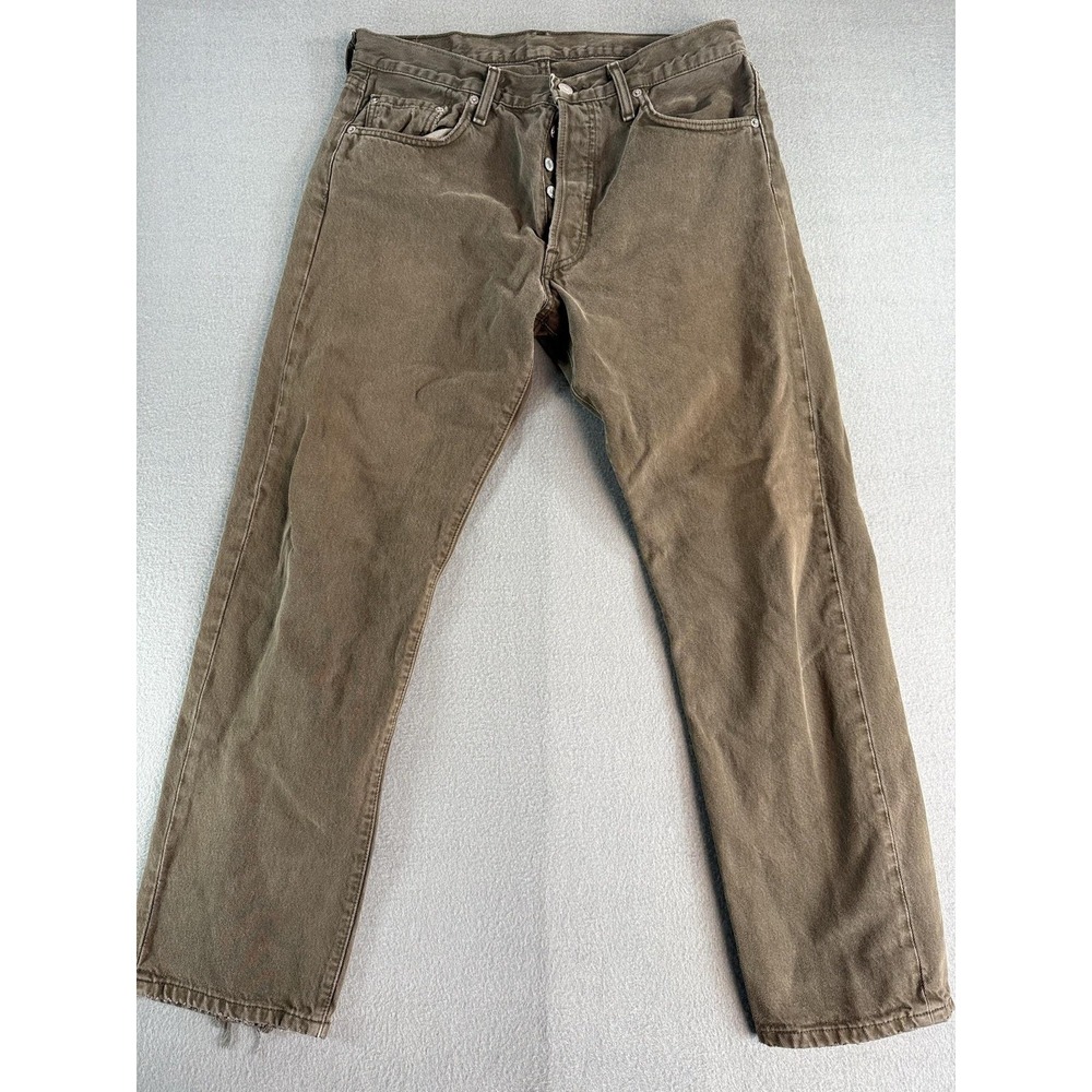Vintage Levi's 501 Jeans Mens 34x30 Green Medium Wash Regular Straight Denim USA